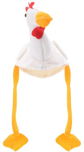 OFFSCH Sombrero de Peluche Pollito Divertido para Fiesta y Cosplay Gorro Animal de Dibujos Animados Accesorio Fotográfico Cómodo y Original para Adultos