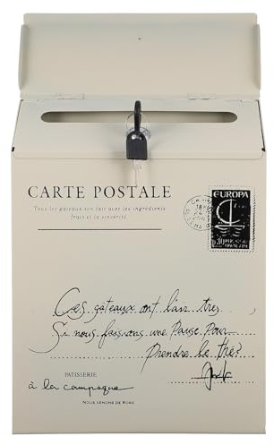 HYTROVE Buzón de Pared de Hierro Cerradura Estilo Retro Americano para Cartas y Periódicos, Diseño Vintage Personalizable, Adecuado para Decoración del Hogar
