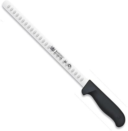 Martínez y Gascón Cuchillo jamonero o salmonero alveolado de 30cm con mango pp fibra negro. Serie atenas