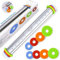 FUKTSYSM Rolling Pin - Cookie Rolling Pin Stainless Steel Rolling Pin 17 in Adjustable Rolling Pins for Baking Cookie Chapati Fondant Dough Pastry Pizza Pie Crust