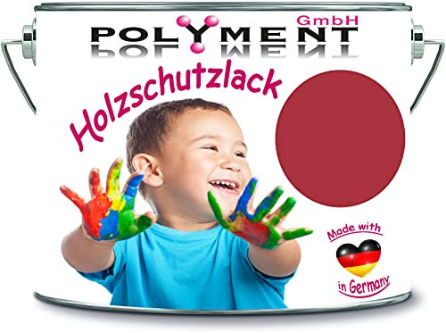 Polyment GmbH - Vernice protettiva per legno, resistente alle intemperie, protezione a lungo termine dagli agenti atmosferici, colore protettivo per legno RAL 3031 rosso orientale