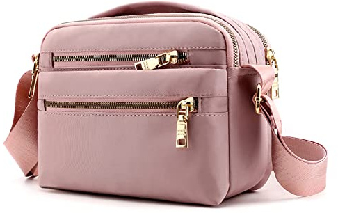 DORRISO Bolsos de Mujer Bandolera Bolso Moda Bolsa de Hombro Escuela Viajes Casual Trabajo Diario Impermeable Mujer Bolsos Cruzados Rosa