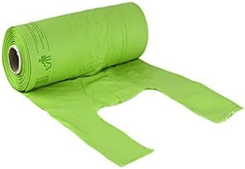 FERCASASHOP - Sacchetti Biodegradabili f.to 55 x 68 da 30 Litri, Sacchi Raccolta Umido Salvagoccia con Manico lungo, 4 Rotoli da 15 Sacchi Organico compostabili e biodegradabili colore verde