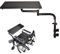 NCLCPVO Wheelchair Tray Ergonomic Wheelchair Computer Desk, Adjustable Distance and Height, Universal Trays Removable Wheelchair Lap Tray Table for Eating Reading & Resting