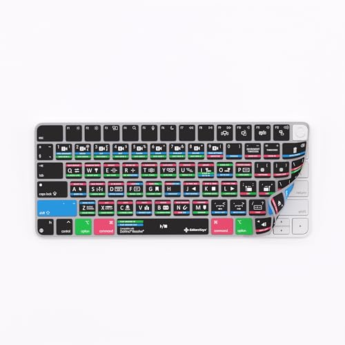 Editors Keys Tastatur-Abdeckung, kompatibel mit Davinci Resolve für Magic Keyboard mit/ohne TouchID (nur nicht-numerisch)