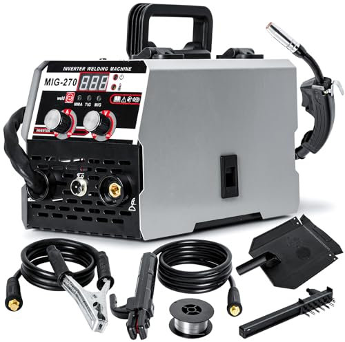 Poste a Souder MIG-250 Poste à Souder MIG avec 250A 220V,3 en 1 Portable Soudeuse Inverseur à Fil Fourré Machine à Souder with LED Display