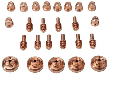 Kit di utensili da taglio al plasma per un totale di 25 pezzi, tra cui punte per elettrodi e ugelli, per saldatori serie ICE Miller Spectrum