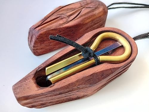 Jaw harp - Spark, in a cedar case «Shaman», brass, high sound