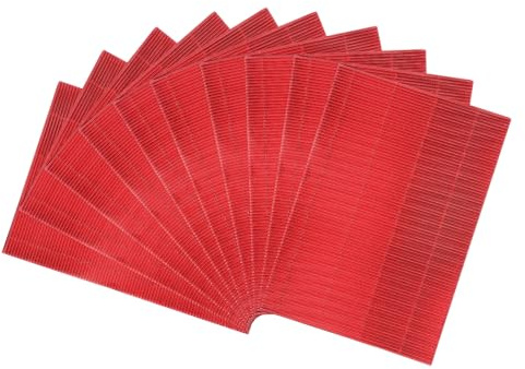 sourcing map 10 fogli A4 rosso metallizzato di cartone ondulato, 21,1 x 29,7 cm, carta ondulata lucida per fai da te, scrapbooking, confezioni regalo