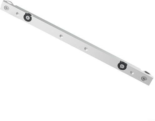 Barra de inglete portátil de aleación de aluminio y deslizador de ranura en T para uso en carpintería y carpintería (barra de inglete de 300 mm)