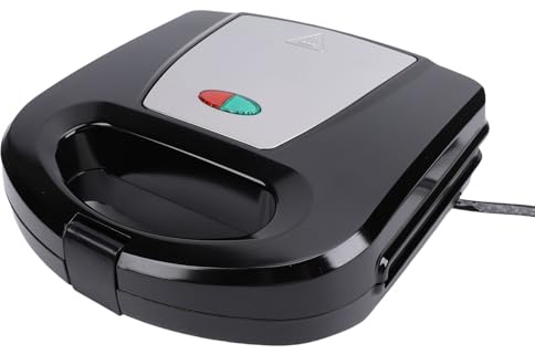 Elprico Macchina per Waffle, Piastra per Waffle Elettrica Antiaderente in Acciaio Inossidabile con Doppie Piastre, Macchina per la Colazione Compatta con Stoccaggio Verticale, per