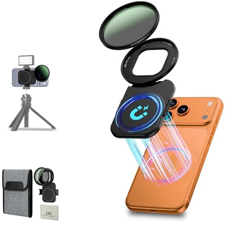JJC 67mm CPL Filter for iPhone, Magnetic Circiular Polarizer Lens Filter Mount Adapter Kit Compatible with iPhone Air 17 16 15 14 Pro Max Plus with 1/4” Screw & Shoe Mount