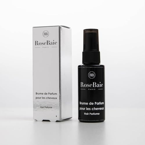 ROSEBAIE | Brume parfumée capillaire 50ml | Parfum Cheveux | Senteur Florale Rose Citronnelle Musc Douc | Vanille | N'assèche pas | Tous Type de Cheveux