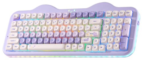 YUNZII C98 Cute Cake Wireless Mechanical Keyboard (Purple, Candy Switch)