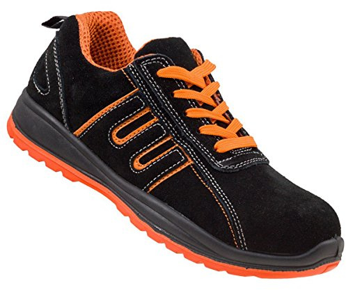 Urgent Arbeitsschuhe Sicherheitsschuhe Modell 216 S1 EN ISO 20345 Unisex (Schwarz orange, EU Schuhgrößensystem, Erwachsene, Numerisch, M, 45)