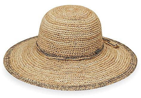 Wallaroo Hat Company Women’s Camille Sun Hat – Broad Brim, Elegant Style, Designed in Australia, Mushroom