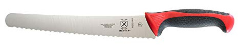 Mercer Culinary Millennia Color Handle Cutlery 10 Bread Knife (Wavy Edge Wide) Red