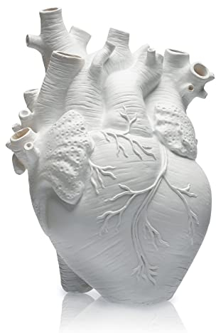 Vase Coeur Anatomique，Résine Pot De Fleur Sculpture Moderne Bureau Maison Chambre Ornements De Bureau