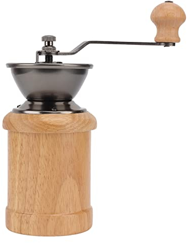 Moulin à Café Manuel, Grossièreté Réglable Moulin à Café Moulin à Café Moulin à Café Vintage Antique Moulin à Main en Bois Moulin à Café à Main pour Cuisine, Camping(Couleur claire)