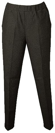 RAGNO Pantalone Donna Lungo Elastico in Vita e Tasche Laterali in Jersey Invernale Articolo D850P7 Pant.Chino Tasche, 020M Nero Melange, 5 - Quinta