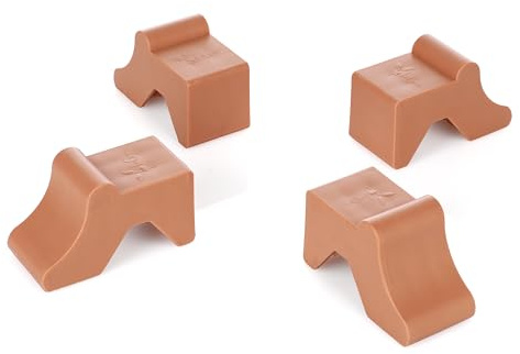 LaGreen Lot de 4 Pieds de Pot de Fleurs en Terre Cuite - Rehausse pour Pot de Fleurs en Plastique Extra Stable - Intérieur et extérieur