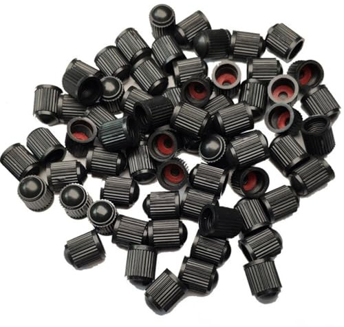 50PCS Tapones de Neumáticos con Anillo sellador para la presión - Tapones de Válvula para Rueda de Coche y Moto, Tapón de Ruedas
