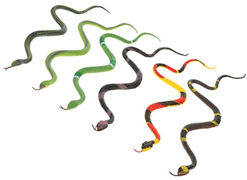 6pcs Snake Model Kit Gadget Pet Scary Animals Fidget Pool Snakes Fake Prank Haunted House Prop Prank Prop Props Colorful Abs