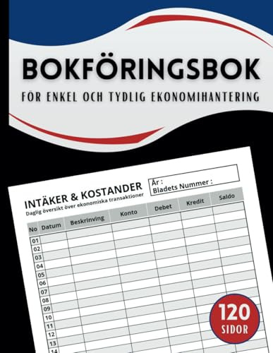 Bokföringsbok: Bokföringsböcker för små företag, även lämpliga för personligt bruk. Registrering av mer än 3500 finansiella transaktioner | Svart omslag, storlek: 21,59 × 27,94 cm