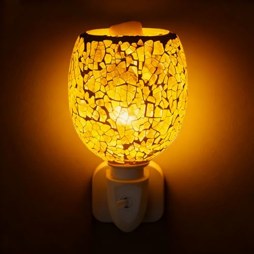 Lampada Profumata 3D,10W Lampada Aromatica In Vetro Elettrico 3D,Diffusore Di Aromaterapia 3D Vetro,Bruciatori Elettrici A fusione Di Cera Per Ufficio,Vetro 3D,Camera Da Letto,Yoga,Regali,Casa(8*7CM)