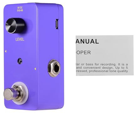 Jeffergarden Mini Looper Pedal 5 Minuter Looping Time Professional Tone Kvalitet för Gitarrbas med USB -gränssnitt (Purpur)