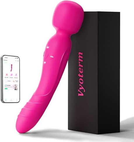 Wand Vibrator Dual-Ended Vibabrator for Women, 9 * 9 Magic Wand Vibabrator with G Spot & Anal Vibrators Massager Tail for Women, Sex Toyscouples for Women Couples Adult Toys Clitoral Stimulation