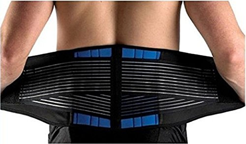 SUAVER Regolabile Deluxe Neoprene Doppio Tirare Lombare Supporto Cintura di Supporto Cintura per Parte inferiore Della Schiena per Sollievo dal dolore (X-Large / 36-40'')