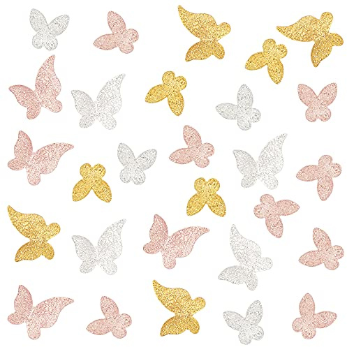OLYCRAFT 120 Pièces de Remplissage de Résine de Papillon - 2-Style Alliage Époxy Fournitures Accessoires Breloques - Or, Or Rose et Argent