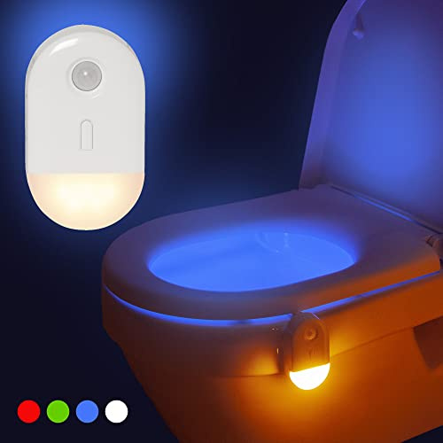 Toilettenlicht mit Bewegungsmelder | Nachtlicht mit Bewegungsmelder Batterie | Toilettenbeleuchtung | Toiletten Licht | WC Licht mit Bewegungsmelder | LED Nachtlicht | LED Toilettenlicht