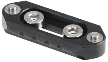 FOTGA Rail de sécurité NATO à dégagement rapide de 49 mm de long avec broches à ressort et vis 6,35 mm - 20, pour poignée de serrage OTAN, cage d'appareil photo, support de microphone, support de