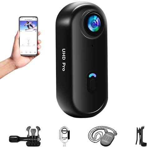Baobylon Mini Action Cam WIFI,1080P Unterwasserkamera Wasserdicht bis 30M,Freihand-POVs,Überall Anbringbar,360° Helmkamera Motorrad Fahrrad Bodycam Körperkamera,Mini Kamera,Multifunctional Accessories