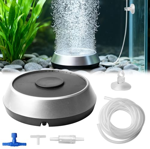 Pierre à bulles de 12 cm pour aquarium, pierre à air ultra fine, nano bulle, diffuseur de CO2, convient pour les aquariums de 120 à 200 cm
