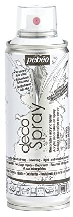 PEBEO - decoSpray - Préparateur de Surface Gesso en Spray - Enduit Universel Base Eau - Apprêt pour les Surfaces à Peindre - Blanc, 200 ml (Lot de 1)