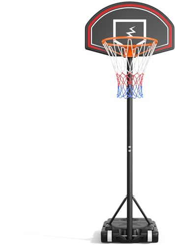 YOLEO Canestro Basket Esterno Bambini, Regolabile 160-210 cm, Canestro da Basket Net System su Ruote