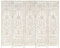 vidaXL Divider Partition 5 Panels 200 x 165 cm Mango Wood White