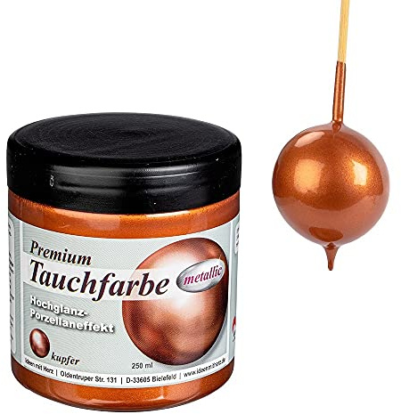 Ideen mit Herz Premium-Tauchfarbe metallic mit Hochglanz-Metallic-Effekt | 250 ml (kupfer)