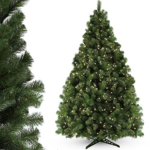 KADAX Sapin de Noël Artificiel 220 cm - Arbre de Noël Réaliste en PVC de Haute Qualité, Facile à Monter et Ranger, Fabriqué en UE, avec Pied en Plastique Solide - pour Décor Écologique