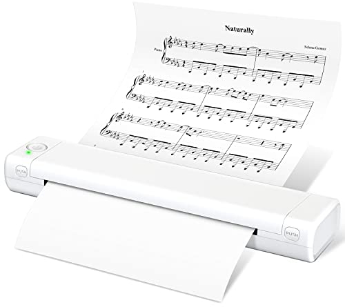 Odaro M08f Kabelloser Tragbarer Drucker Für Unterwegs, A4 Thermodrucker, Mobiler Bluetooth-Drucker, Unterstützt A4 Thermopapier, Kompatibel Mit Mobiltelefonen Und Computern Kompaktdrucker - Weiß