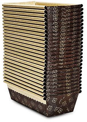 Lot de 25 moules rectangulaires jetables en papier kraft pour pain, pâtisserie, cuisine, micro-ondes, congélateur, four, muffins, taille