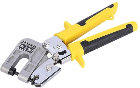 Crimpadora de pernos de acero de metal, crimpadora de bloqueo de perforación, herramienta de yeso para paneles de yeso, resistente con mango antideslizante, herramienta manual de fijación de marco