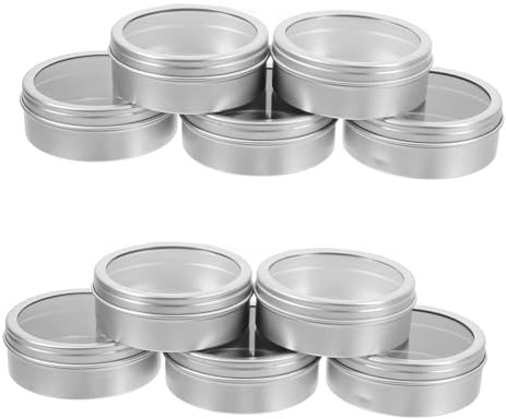 TOKIDNY 10piezas Latas Vacías De Aluminio Tapa Redonda Para Té Azúcar Almacenamiento De Alimentos
