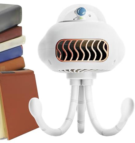 Klemmlüfter Für Kinderwagen,Tragbarer Baby Kinderwagen Lüfter Mit 3 Geschwindigkeiten - Wiederaufladbarer Flexibler Kühler Für Outdoor Schreibtisch Fahrrad Schlaf Bett Reisebett Autositz Reisen