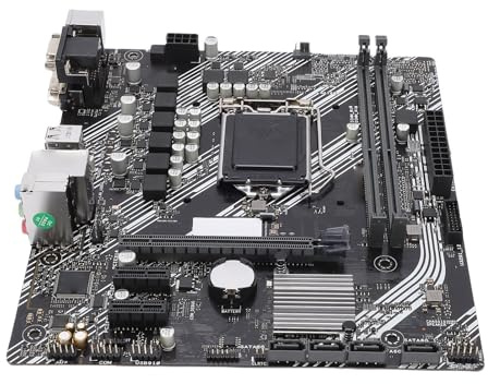 Elprico Micro ATX Motherboard, LGA 1200, 2 Channel DDR4 Up to 2933MHz,PC Motherboard with 4 Serial ATA Interfaces Combined with RTL8111H Gigabit Ethernet Card