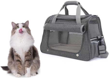 YuLiMirich Transportín para gatos, caja para perros plegable para gatos y perros pequeños, caja de transporte para gatos para viajes y viajes en coche, bolsa portátil para perros, mascotas de hasta 9