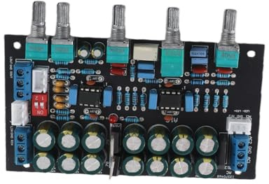 Naroote Tonkort A3 Klass A HiFi-förförstärkare med 4 Rattar för diskant- och Basjustering, Digital Sound Remover-modul, Idealisk för Audiofiler, PCB-storlek 5,5 X 2,6